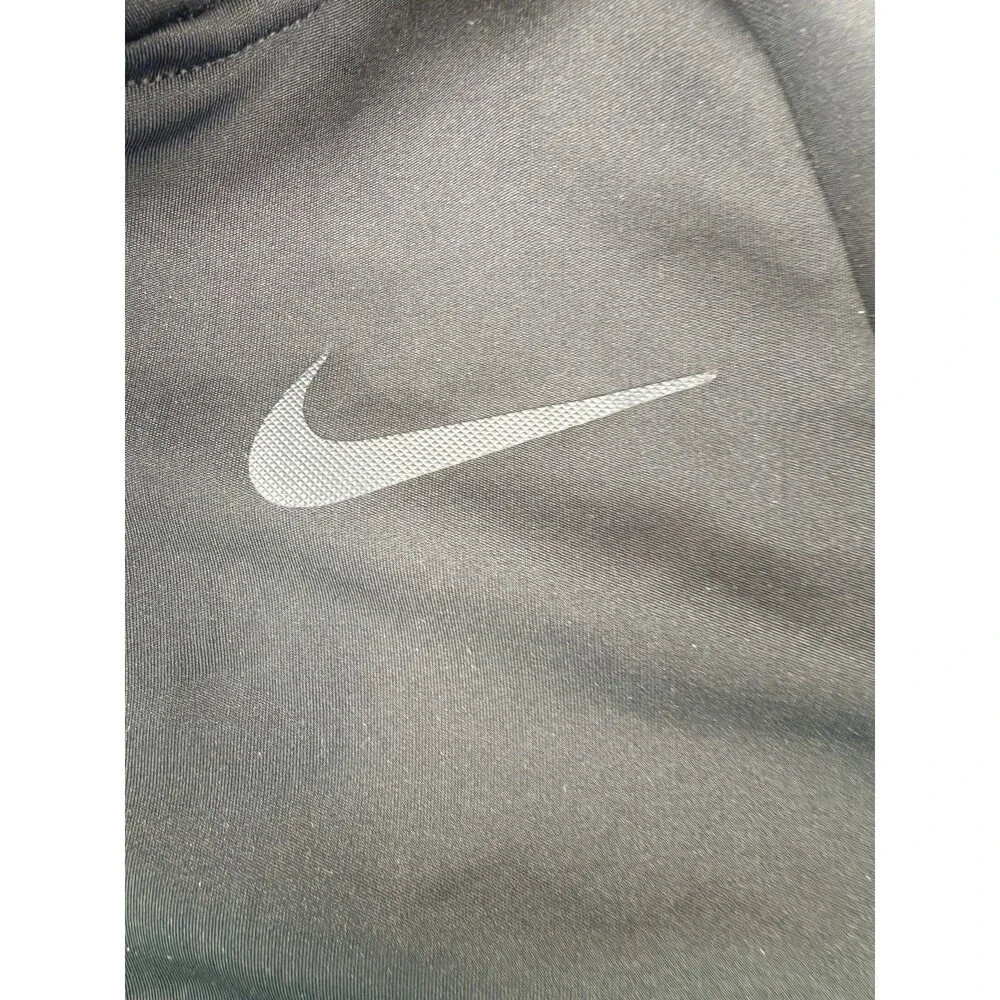 Nike Dri-Fit Hooded Jacket Mens Small Black Orange Full Zip Running Training